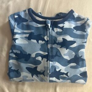 Kids Headquarters - Blue Camo shark design Pajama Blanket Sleeper